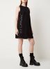 Moncler Mouwloze mini jurk met logoprint en mesh online kopen