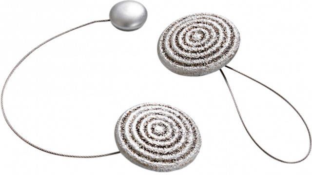 bpc living bonprix collection Embrasse met magneet (set van 2), zilver, 100% polyresin