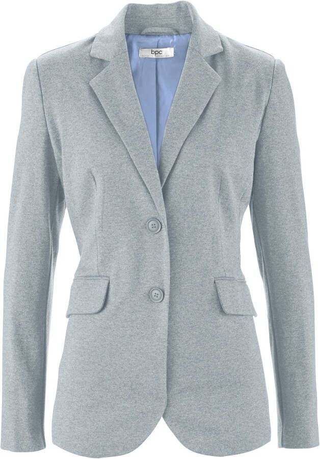 bonprix Getailleerde blazer van katoen jersey