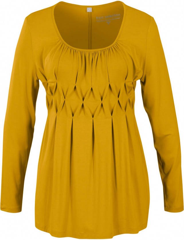bpc selection Longsleeve, lemoncurry, 95% viscose, 5% elastan