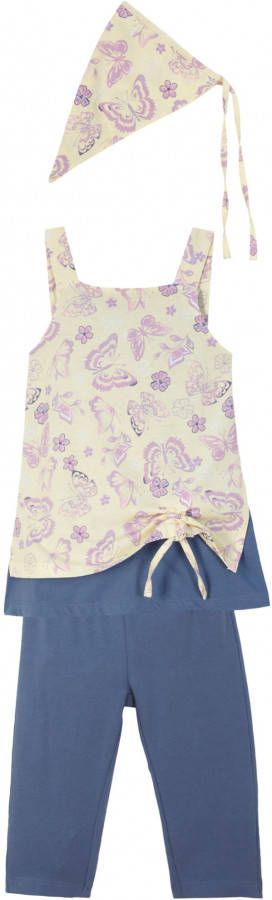 bonprix Meisjes jersey jurk, capri legging en bandana(3 dlg. set )