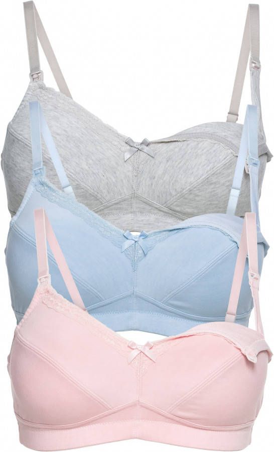 bonprix Voedingsbh zonder beugels(set van 3)met biologisch katoen