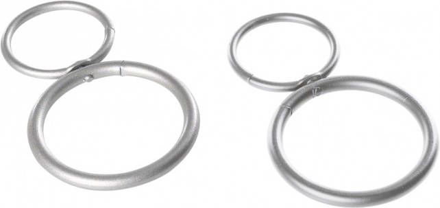 Decoratieringen (set van 2), zilverkleur, ijzer