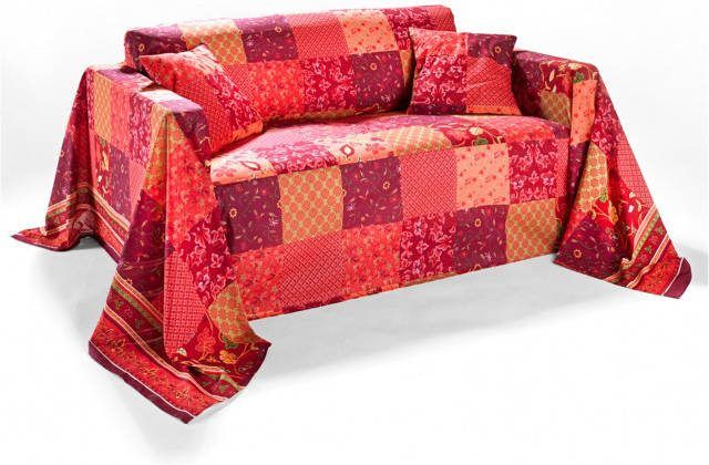 bonprix Plaid met patchworkprint