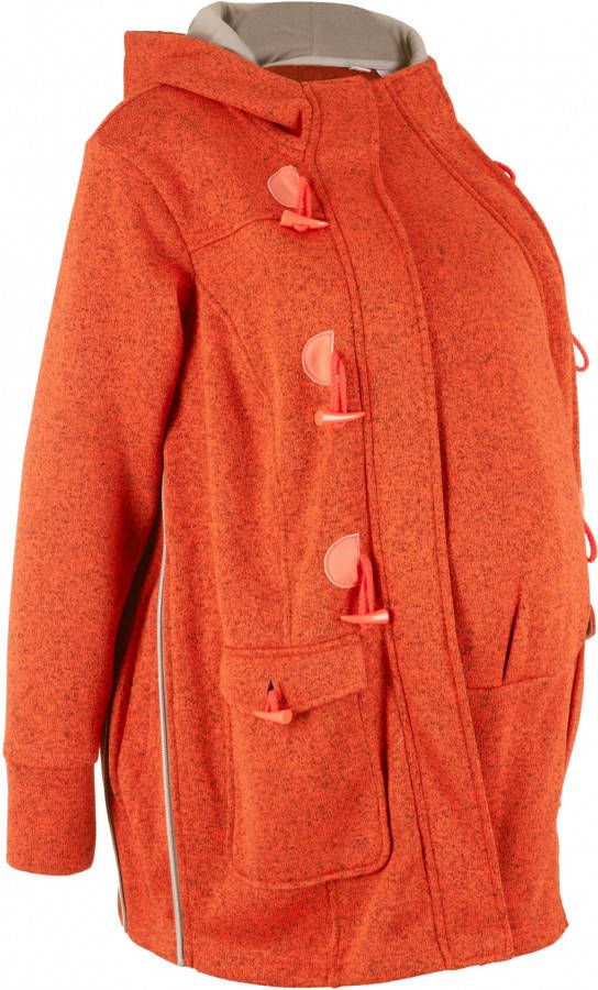 bonprix Zwangerschapsjas/draagjas van gebreid fleece met houtje touwtjeknopen