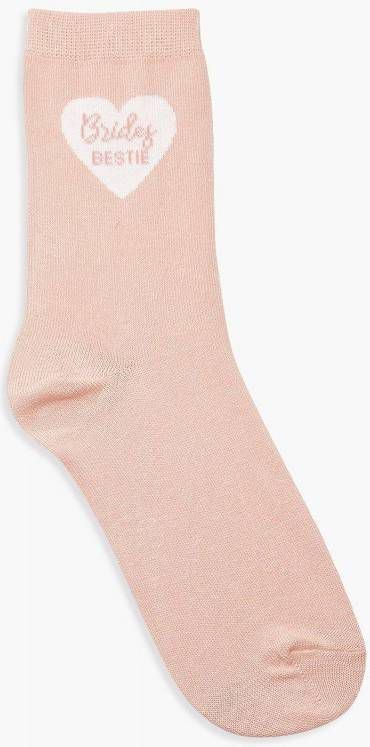 boohoo Bestie Slogan Sokken Van Brides