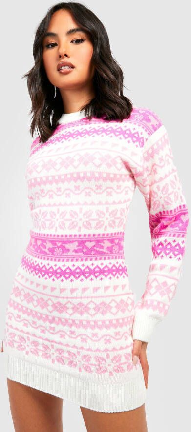 boohoo Gebreide Trui Jurk, Cream