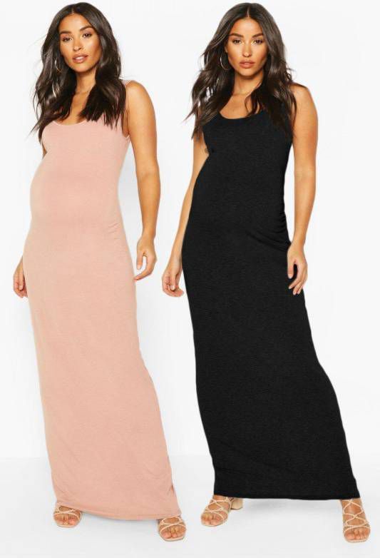 boohoo Zwangerschap Maxi Jurken(2 Stuks ), Rose