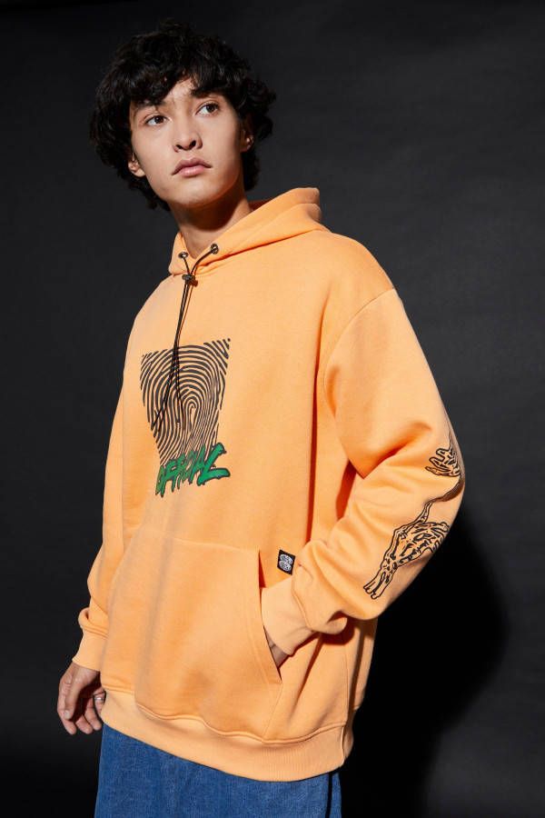 boohoo Oversized Official Hoodie, Mustard