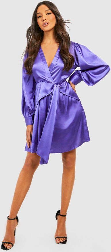 boohoo Skater Jurk, Jewel Purple