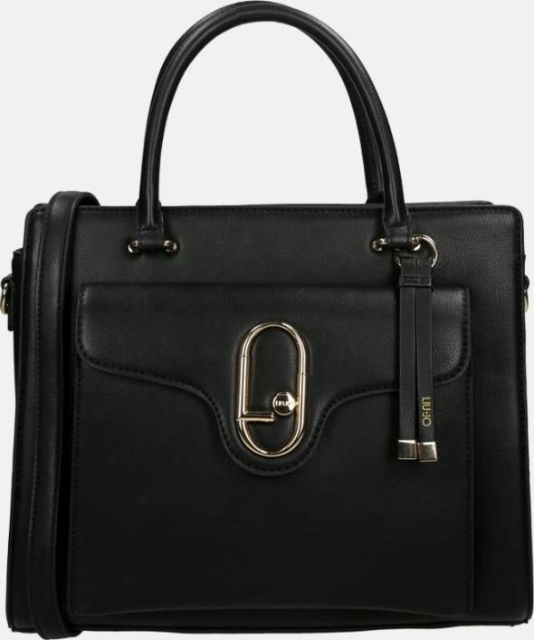 Liu Jo Boston handtas met voorzak en logo , Zwart, Heren