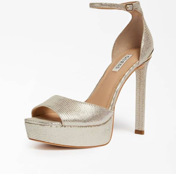 Guess Alden Sandalen Metallic Leder
