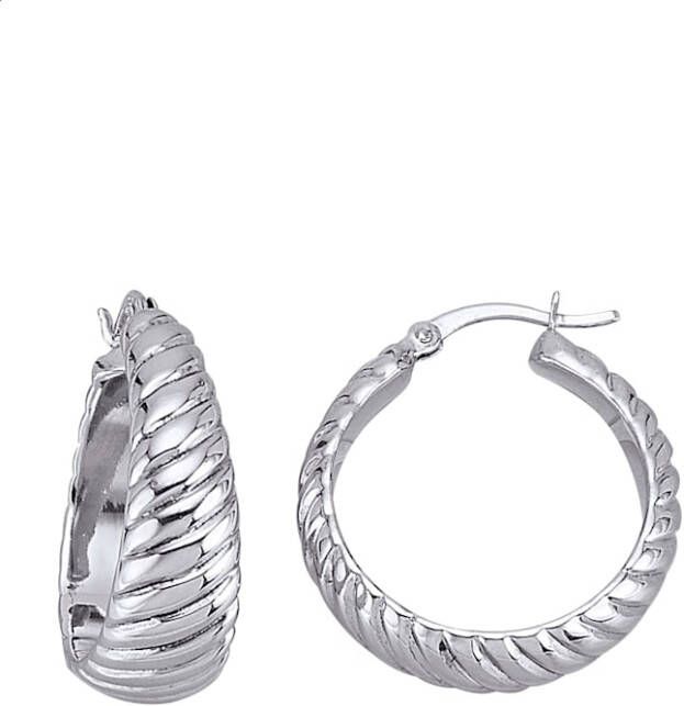 AMY VERMONT Creolen van echt zilver Zilverkleur