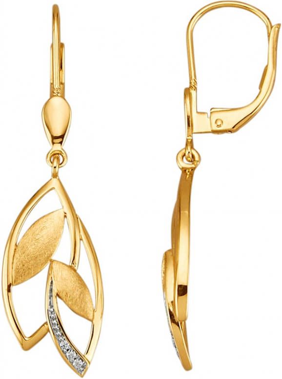 AMY VERMONT Oorbellen met diamanten Geelgoudkleur