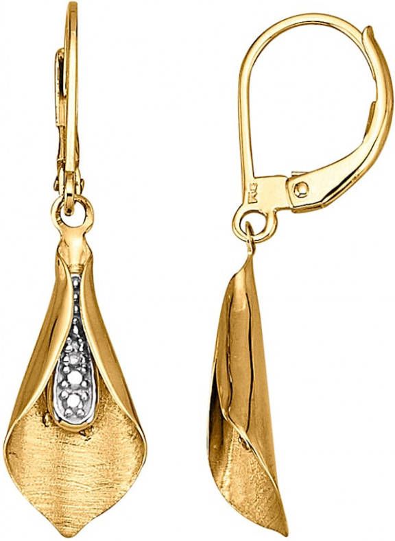 AMY VERMONT Oorbellen met diamanten Geelgoudkleur