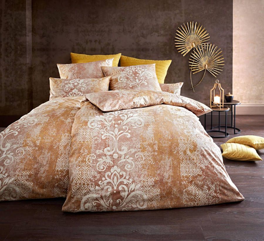 Bedtextiel in terracotta/beige van heine home