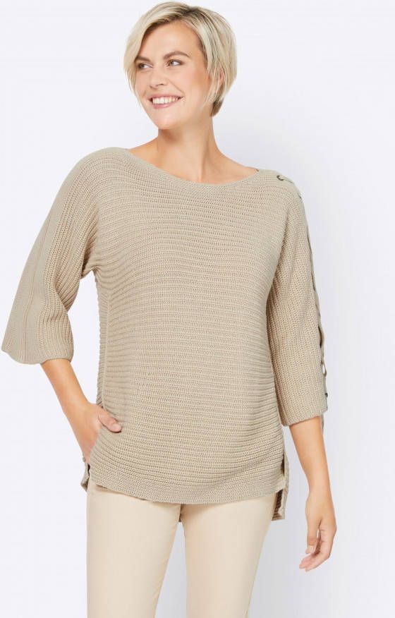Pullover in zand van heine