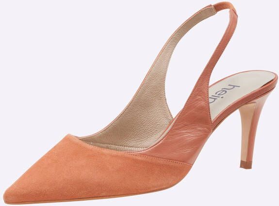 Slingpumps in mandarijn van heine