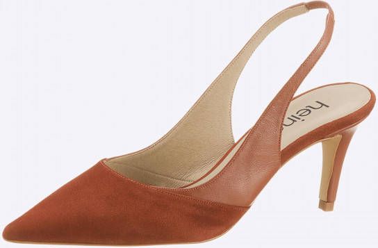Slingpumps in roestrood van heine