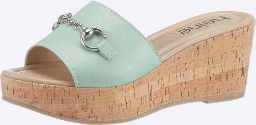 Slippers in mint van heine