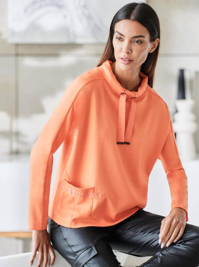 Sweatshirt in mandarijn van heine