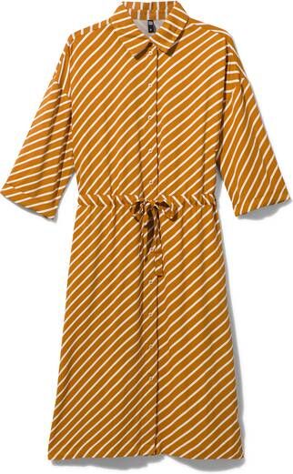 HEMA Dames Doorknoopjurk Liza Geel(geel )