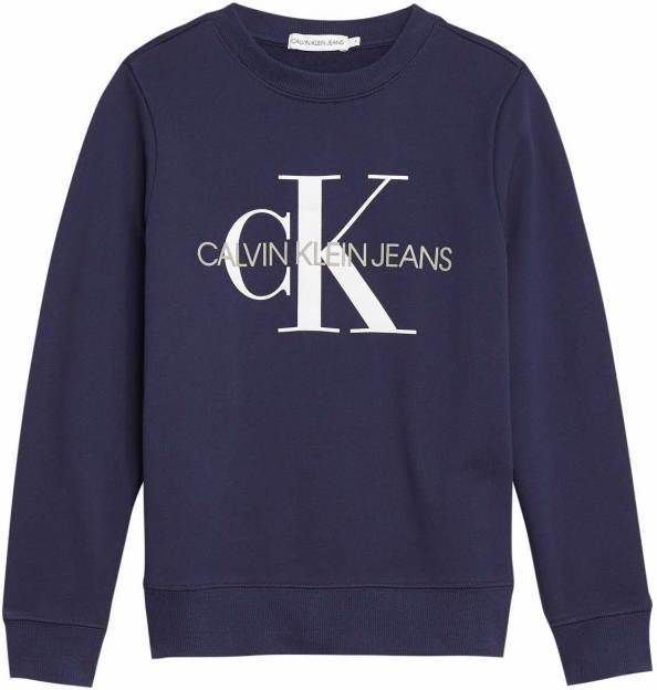 Calvin klein Jeans! Jongens Sweater Maat 164 Donkerblauw Katoen