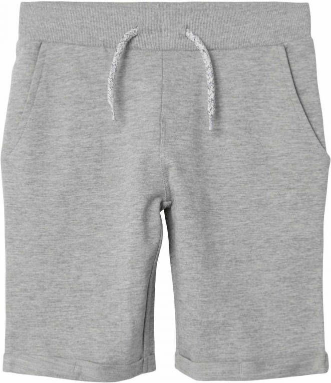 NAME IT KIDS regular fit sweatshort NKMVERMO grijs melange