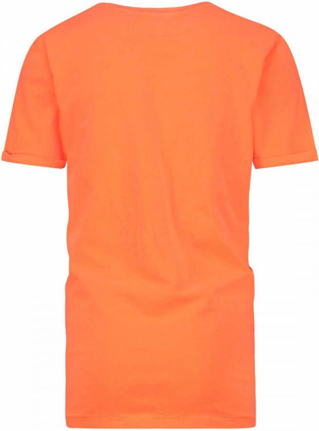 Vingino ! Jongens Shirt Korte Mouw Maat 110 Oranje Katoen/elasthan