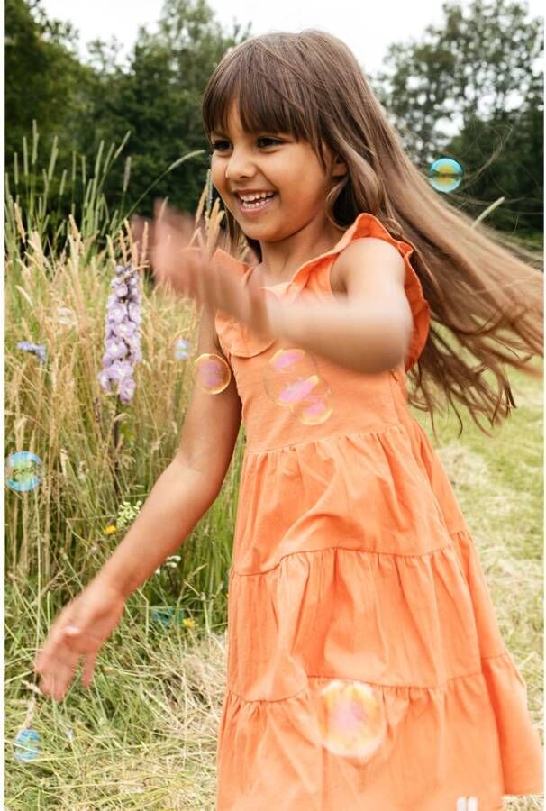 Looxs Revolution Zomerjurk mousseline coral voor meisjes in de kleur