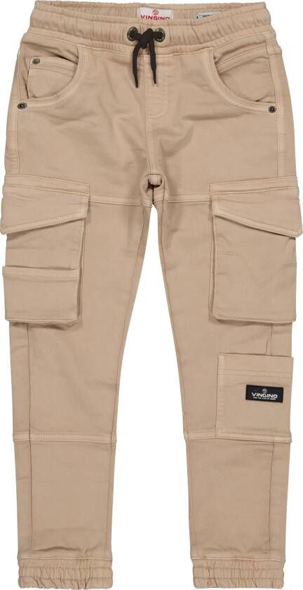 VINGINO ! Jongens Lange Broek -- Beige Katoen/polyester/elasthan