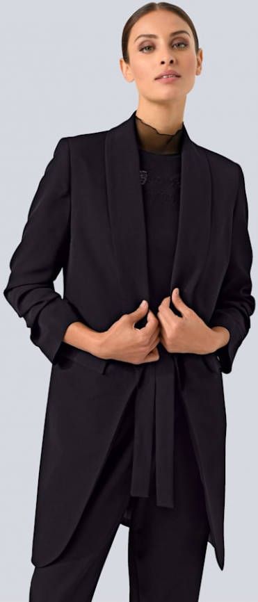 alba moda Blazer met sierplooitjes Zwart