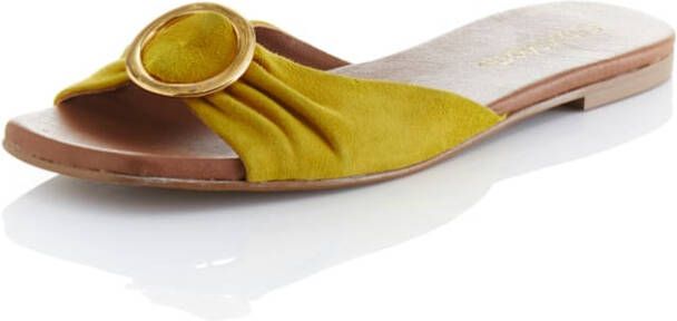 alba moda Muiltje met gesp Geel