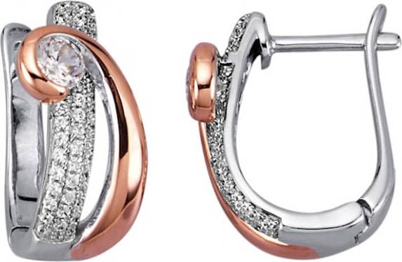 AMY VERMONT Creolen van echt zilver Zilverkleur