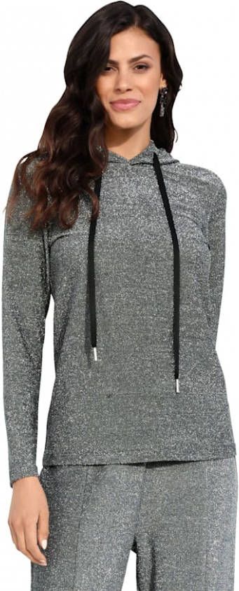 AMY VERMONT Shirt met capuchon Zilverkleur