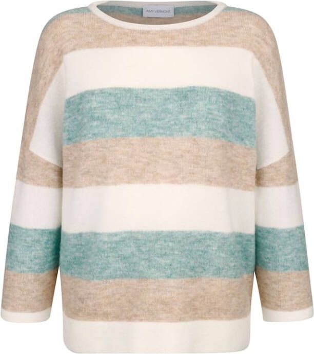 AMY VERMONT Trui Wit/Beige/Mint