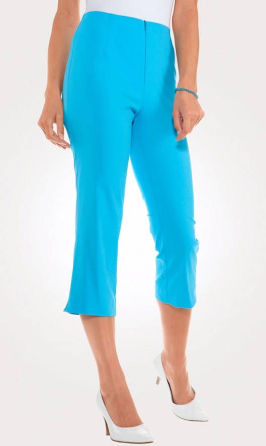 MONA 7/8 broek in zomers model Turquoise