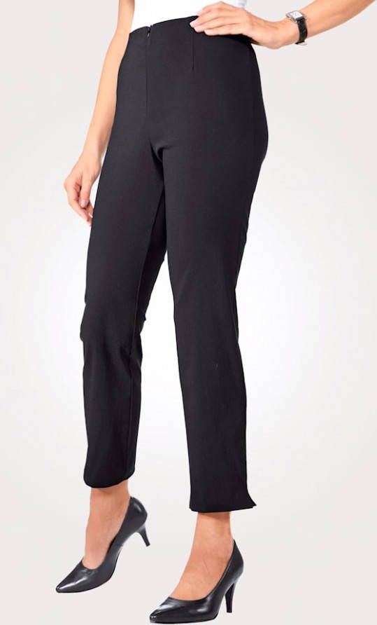 MONA Broek in trendy enkellang model Zwart