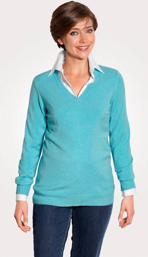 MONA Trui van TRAUMHAFT materiaal Turquoise