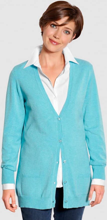 MONA Vest van TRAUMHAFT materiaal Turquoise