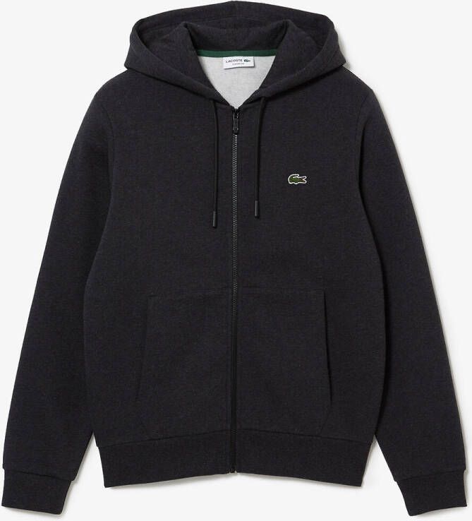Lacoste Capuchonsweatvest met zacht geruwde binnenkant