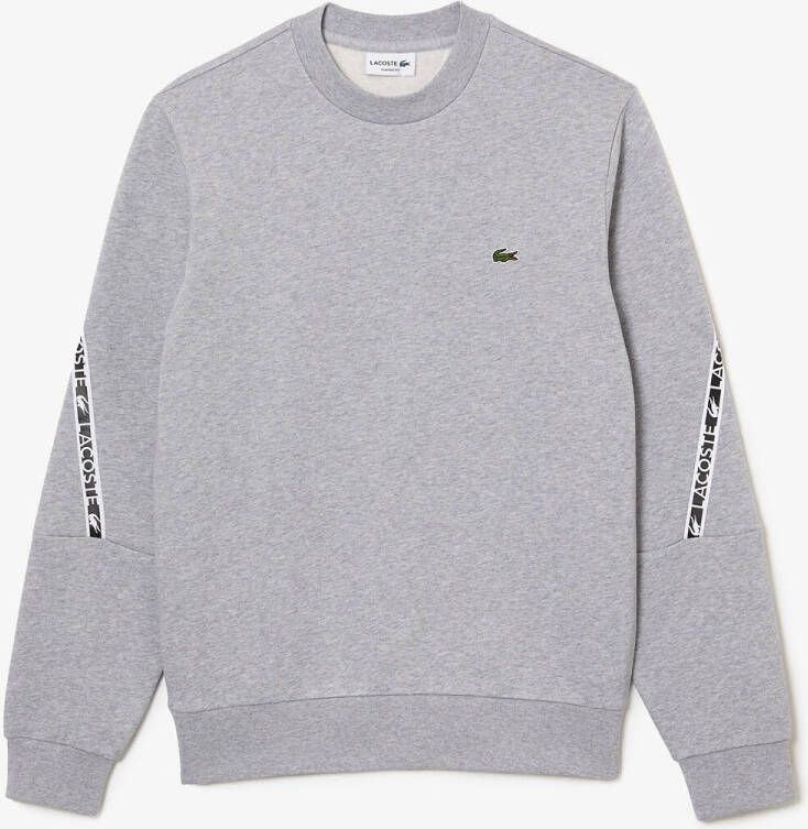Lacoste Sweater met ronde hals en stroken met label