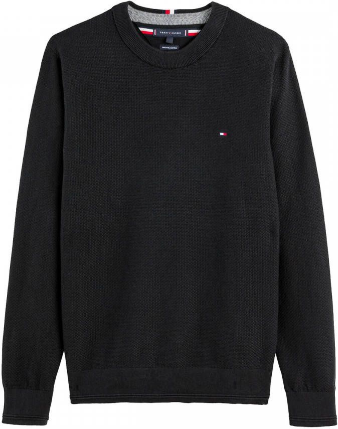 Tommy Hilfiger Trui met ronde hals in gestructureerd tricot