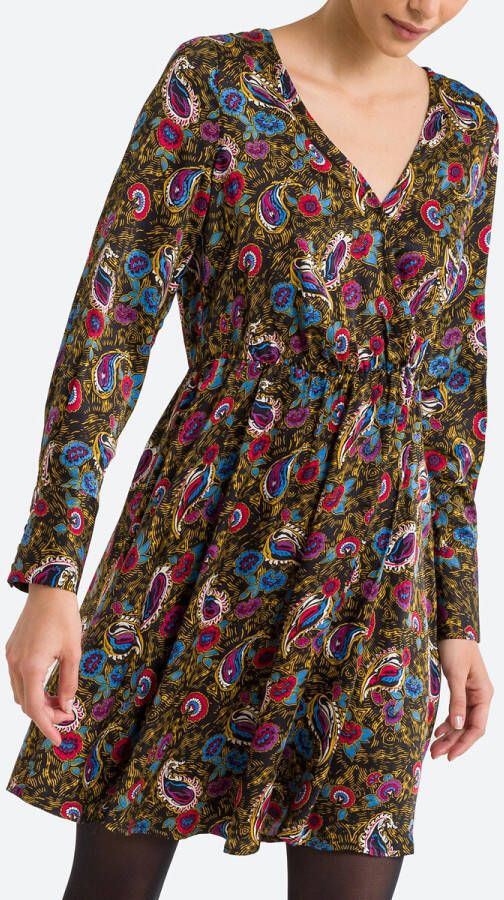 Vila Korte jurk met kasjmier motief