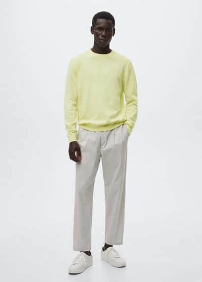 Mango Ten I fijngebreide pullover met structuur