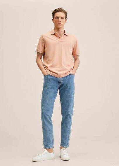 Mango Rea regular fit polo van piqué, katoen met stretch