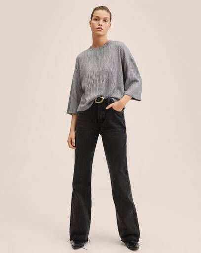 Mango Vega kabelgebreide oversized top
