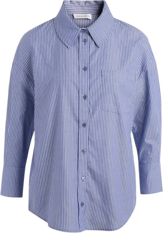 Anine Bing Longsleeve shirts Blauw Dames