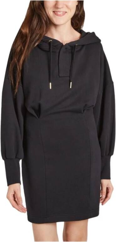 BA&SH Vara mini trui jurk met capuchon en plooidetail