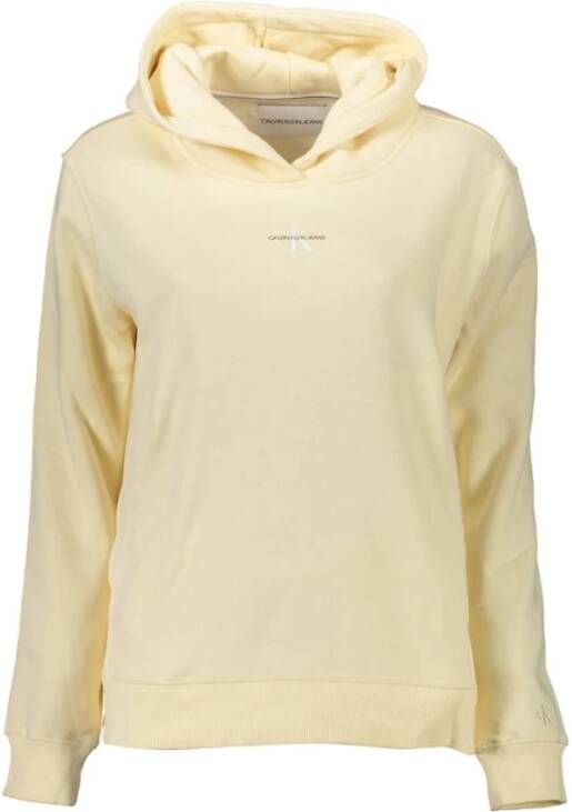 Calvin klein JEANS hoodie met biologisch katoen lichtgeel
